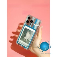 Anti-yellow Transparent blue frame Soft Case HP OPPO A18 A38 A58 A5s A9 A5 A57 A15s A16e A17 A53 A33