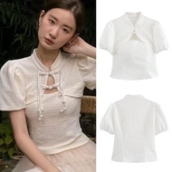 White Cheongsam Blouse 76077 (TZ)
