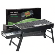 Portable 60CM Foldable BBQ Stand Camping Picnic Folding Barbecue Charcoal Grill Pan Stand Arang Vira