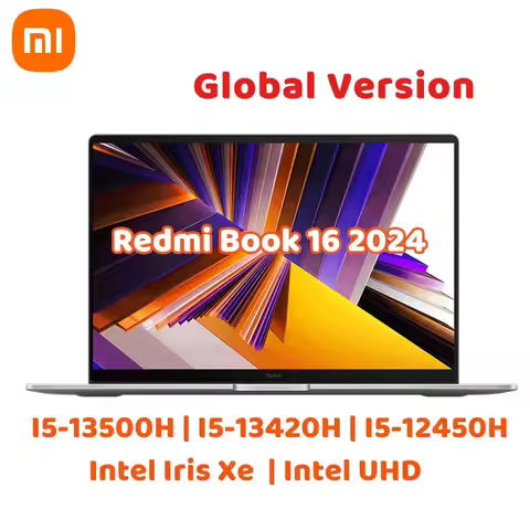 Xiaomi Redmi Book 16 Laptop 2024 Intel Core i5 Notebook 16GB DDR5+512G/1TB SSD Iris Xe/UHD Graphics 