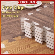 ✨free Edge✨ Floormat Wood Grain Foam Floor Mat Thickened Design Decoration Bedroom Stitching Cushion