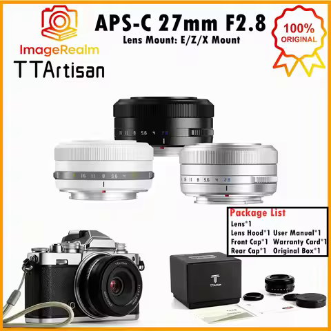 TTArtisan 27mm F2.8 APS-C Auto Focus Large Aperture Camera Lens for Fuji X Mount XF Sony E Nikon Z X