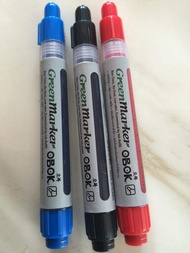 ปากกาไวท์บอร์ด OBOK White Board marker เขียนลื่น ไร้สารเคมี ไม่มีกลิ่นฉุน ไร้ฝุ่น  น้ำเงิน / แดง / ดำ  1 แท่ง