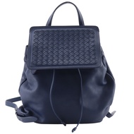 Bottega Veneta Intrecciato 雙肩包/日用包，小牛皮，藍色，單肩包/手提包，兩用，A5 尺寸，磁扣，女士 [二手]