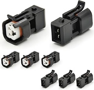 8PCS Fuel Injector Adapter Connector Kit - EV1 to USCAR EV6 EV14, Compatible with Chevy LS1 LS2 LS3,