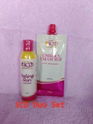 SCD Peeling Skin Lotion 100ml+SCD Sunblock Cream Tint with Placenta SPF30