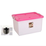 GREEN LEAF Storage Box Container Box 75L Sierra 7881 with Pink Lid for Efficient Storage