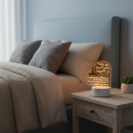Acrylic Heart LED Night Lamp, Romantic Gift for Wife or Girlfriend on Valentine's Day, Anniversary D
