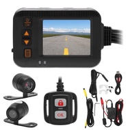Motorcycle Driving Recorder 2inch Dash Cam 1080P+720P Lens Waterproof DVR Dash Camera Loop Recording
