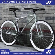JR Solid Tire Bicycle Rear Brake Freewheel Internet Celebrity Road Racing Men S Simple Student Women