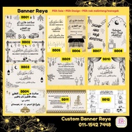 Bukan Kain Belacu Banner Meniaga Banner Raya Canvas Klasik Kahwin Jajan Kuih Event Majlis Akikah by 