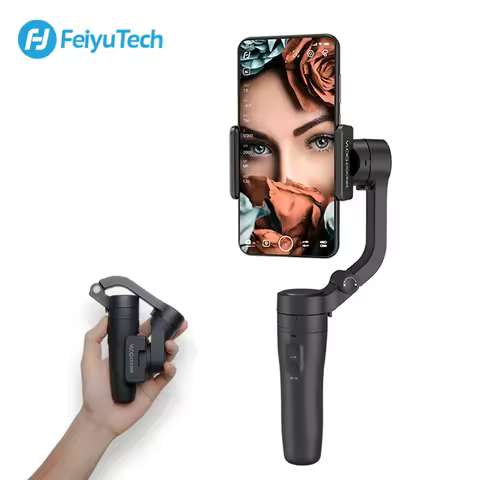 Feiyu Vlog Pocket 3-Axis Foldable Smartphone Gimbal Stabilizer for iPhone Xs Max Xr X 8 S9 S8 Handhe