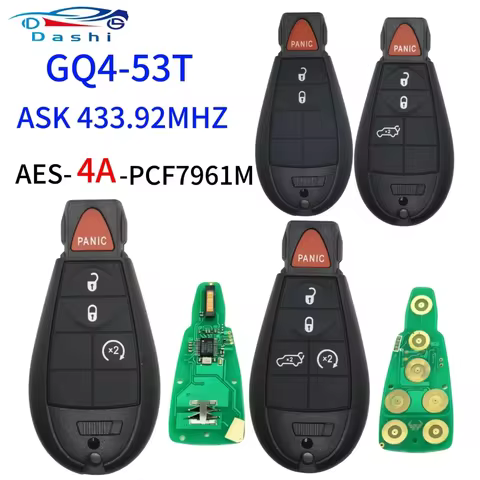 Da Shi GQ4-53T PCF7961M 4A Chip 433MHz Remote Car Key Fob for Jeep Cherokee Sport KL 2014-2019 High-