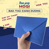 HOGI blue art paper envelope, 230gsm thick paper envelope, size a6 a5