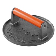 Cast Iron Burger Press Burger Meat Press Mold Wooden Handle Smash Burger Press 7.09 in Anti Scald fo