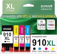 ZIPRINT 910XL Ink Cartridges Replacement for HP 910 910XL Ink Cartridges Combo Pack Compatible with 