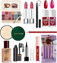 G4U 17-Piece Glow Up Makeup Kit With Eyeshadow Lipstick Eyeliner Compact Foundation Every Essential 