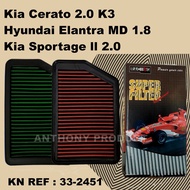 Kia Cerato K3 Hyundai Elantra MD Tucson Sportage SL Drop in Panel Filter Ref: 33-2451 28113-3X000