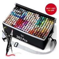 262-Color Dual Tip Watercolor & Oil Markers - Specially Designed for Painting & Graffiti Art