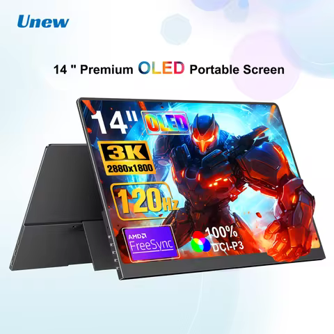 14 inch Portable Monitor OLED 3K 120Hz 2880*1800 Low Blue Light HDR Display for Laptop Gaming Monito