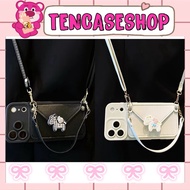 Ip Pro Camera Case with horizontal plaid bag with adjustable crossbody strap for iPhone [ 970 ]