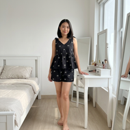 BDP-Setelan Baju Tidur Baby Dol Motif Gajah Tanpa Lengan Bahan Rayon Premium Sku MONIQ