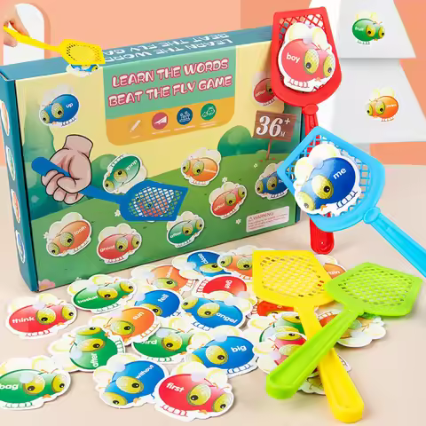 Montessori Educational Kids Toys Learning English Words Cognition Card Family Games Toys Memory Trai