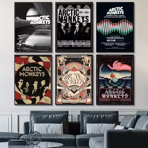 Arctic Monkeys Music Album Poster Canvas Painting Posters and Prints Wall Art Picture For Living Roo