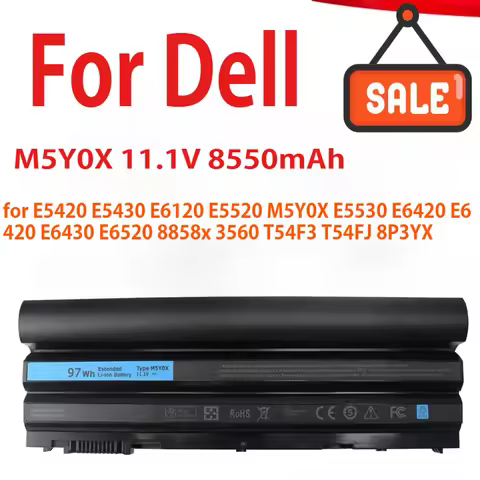 Laptop Batteries 97WH 11.1V For Dell E5420 E5430 E6120 E5520 M5Y0X E5530 E6420 E6420 E6430 E6520 885