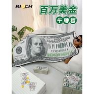 Million Dollar Blanket Office Nap Air Conditioning Blanket Creative Funny Dollar Money Cover Blanket