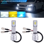 OPENMALL Pair 80W H3 Car Headlight 3570 2SMD LED Bulb Head Lamp 4000LM LED Chips Fog Bulb 6000K Whit