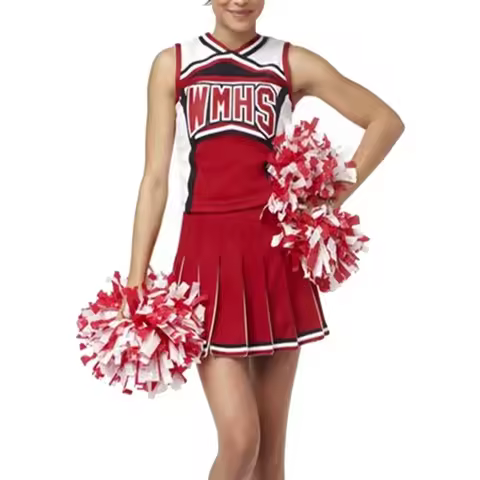 High School Glee Club Girl Cheerleader Costume Glee Style Cheerleading Varsity Cheerleader Cheerios
