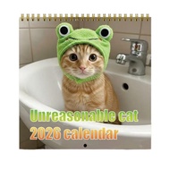 Cat Calendar 2026 Unreasonable Cat 2026 Calendar Funny Cat Wall Calendar 2026 12 Months Wall Planner