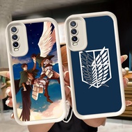 Soft Casing for VIVO V15 Y83 Y20i Y20 Y20s S1 Pro Y11s Y400 Y66 Y12s V17 V19 Neo White Q49 Attack on