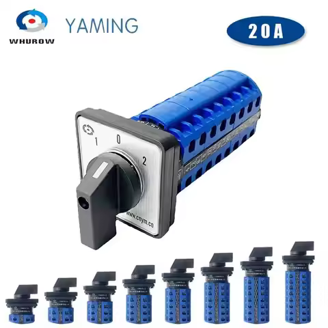 LW26-20 YMW26 Series Silver Contact 1-8 Poles 20A 660V Control Power Rotary Selector Changeover Cam 