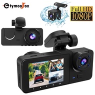 3 Channel Dash Camera for Cars,1080P FHD Car Camera Front Rear,Built-in Super Night Vision,2.0'' IPS Screen,WDR, 24H Parking Mode, Loop Recording