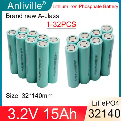New 3.2V 15Ah 32140 Lifepo4 Grade A Lithium Iron Phosphate Cell DIY 4s 12v 24v E-scooter Bicycles tr