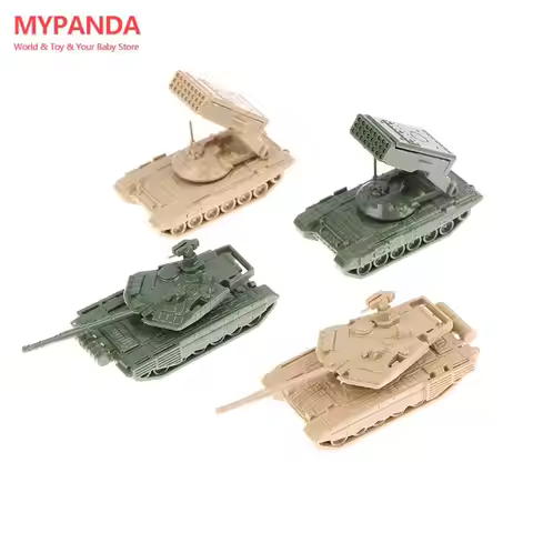 Hot sale For Boys 1/4PCS TOS Rocket Artillery Military Fighting 1/144 Plastic 4D Assembled T-90MS Ma