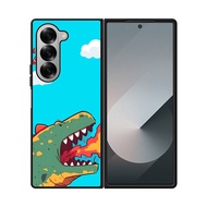 Custom Hybrid Case for Samsung Galaxy Z Fold 7 6 5 4 3 Godzilla vs Red Plane Art WID0115