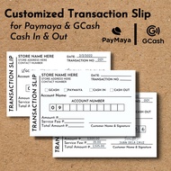 Customized Transaction Slip Pad for Gcash &amp; Paymaya Cash In &amp; Cash Out Receipt Pad | 25s &amp; 50s | CC