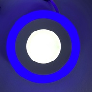 vacolux lampu downlight 2 warna downlight variasi plafon 3+3 watt inbow bulat
