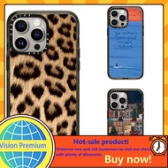 Leopard print sunset blue ocean surfing Christmas night scene pattern  Phone Case for iPhone phone c