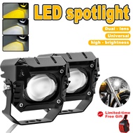 Universal Motorcycle LED Light Mini Driving Light Spot Light White Yellow High and low light Motorcy
