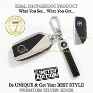 Cover Case Sarung Kunci Remote Mobil New BMW iX i7 735i X1 X7 X5 X3 X6 Premium Silver Edge