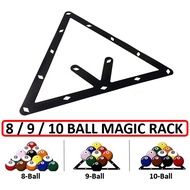 (SG SELLER) 8 / 9 / 10 Ball Pool Billiard Triangle Magic Rack / Magic Rack / Magical Pool Rack