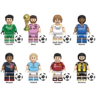 G0163 Benzema Neymar Haaland Mbappe Ronaldo Messi World Football Player Building Block Figure Toy