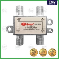 3 Way Splitter Satellite / Astro / Antenna / Antena / TV Coaxial Signal Splitter [ Gecen GS-1023 ]