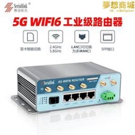 賽諾聯克工業級5G路由器 支持i-Fi6雙卡CPE 導軌安裝 4個千兆網路接口標準POE輸出 1個SFP光口5G轉有