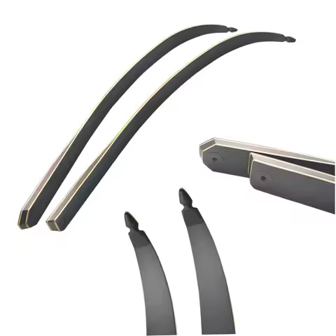 25-60lbs Black Hunter Recurve Bow Long Bow Limbs Takedown Bamboo Core Archery Hunting Target