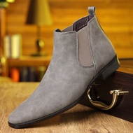 Chelsea Boots for Men Retro Leather Gentleman Ankle Boots